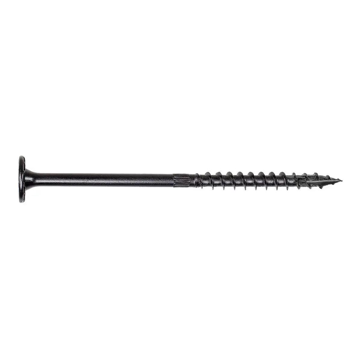 .220"x5-1/2" Outdoor Accents Structural Wood Screw, Black (12/PK)