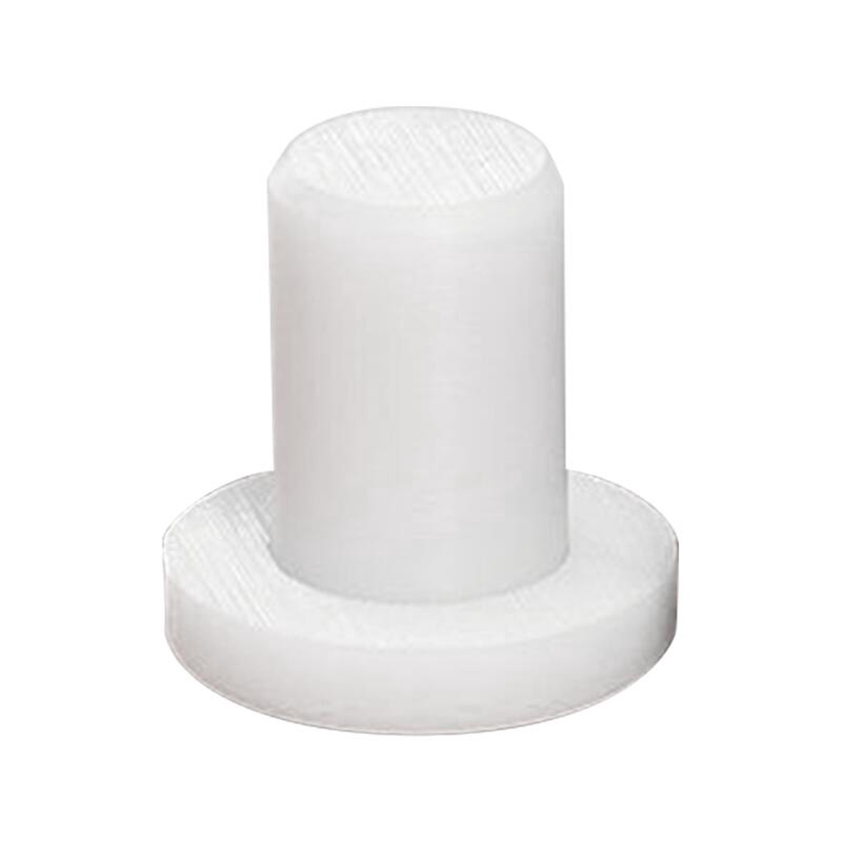 7.5mm Solid White Silicone Rubber Hole Plug 10 Pcs