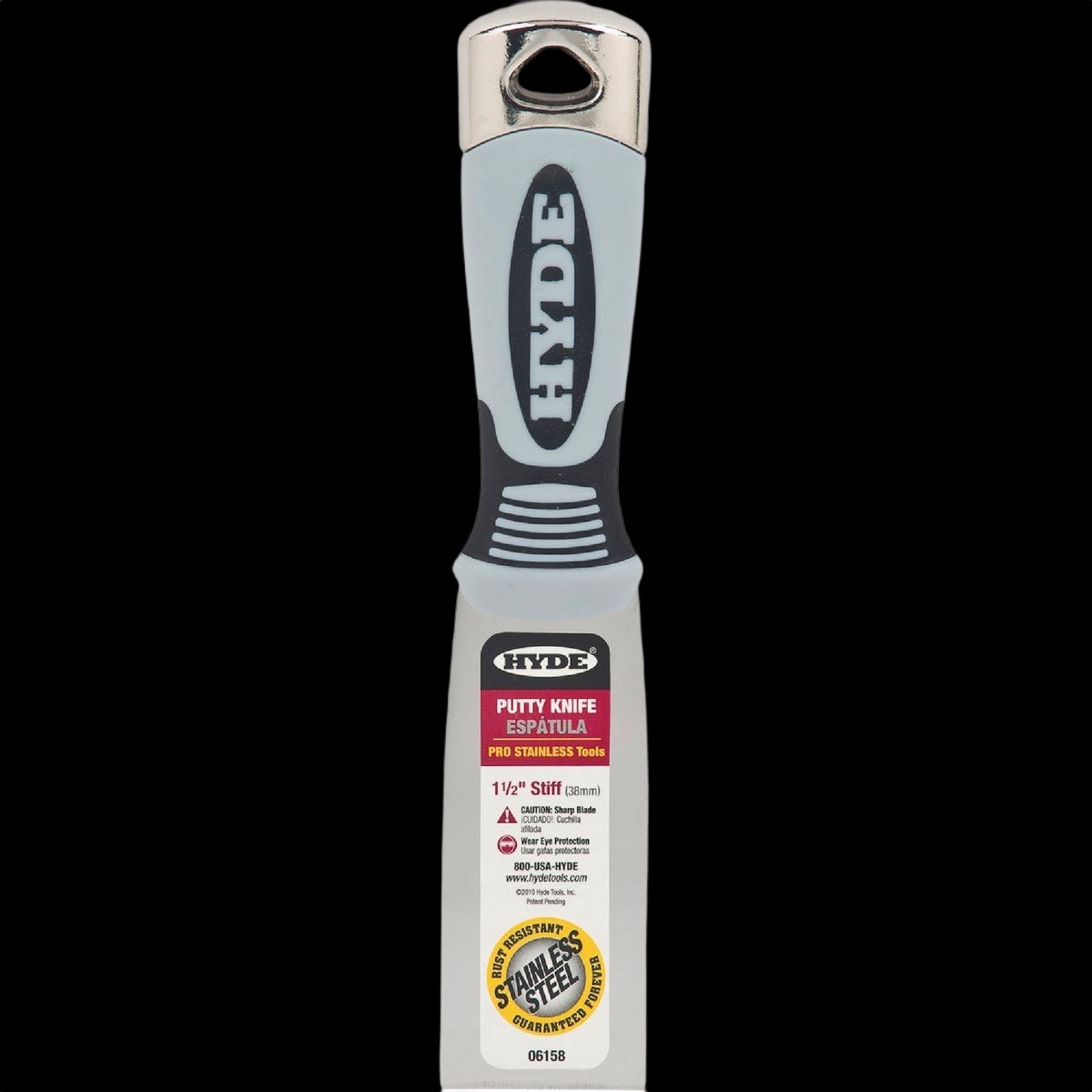 Hyde Pro Stainless Stiff Putty Knife, 1-1/2 in.